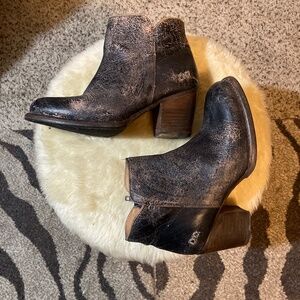 Bed Stu Women 8.5 Booties Yell Lux Cobbler Series Block Heel Boho Boots Booties